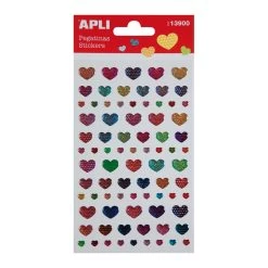 Autocollants Coeurs Métalliques