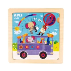 Bus Puzzle En Bois