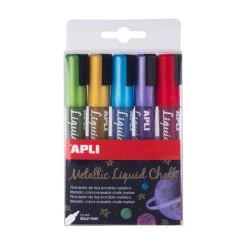 Marqueurs Craie 5 Couleurs Métallisées